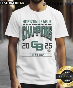 Nice Green Bay Horizon League Women's Tournament Champions 2025 T-Shirt featuring bold team graphics and vibrant colors.