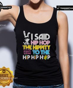 Stylish Nice Hip Hop Hippity Easter Bunny Tank Top featuring a vibrant bunny design perfect for festive spring outfits.
