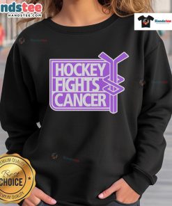 Nice Hockey Fights Cancer sweatshirt for hockey lovers, showcasing a trendy design supporting cancer awareness.