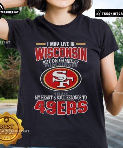 San Francisco 49ers ladies tee, perfect for game day, showcases team spirit with a stylish design and comfortable fit.