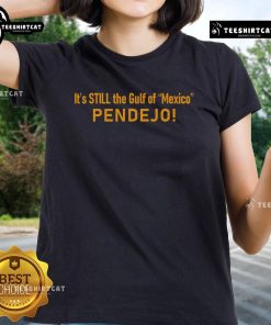Stylish 'Nice It's Still The Gulf Of Mexico Pendejo' ladies tee, perfect for beach lovers and casual outings.