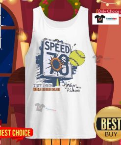 Nice Karlyn Pickens wearing a Tennessee Volunteers softball tank top, celebrating her world record speed of 78 mph.