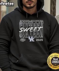 Alt Text: Stylish Nice Kentucky Wildcats 2025 NCAA Men's Basketball Tournament Sweet 16 hoodie for March Madness fans.