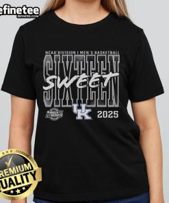Alt Text: Stylish ladies' tee featuring Nice Kentucky Wildcats design for the 2025 NCAA Men's Basketball Tournament Sweet 16.