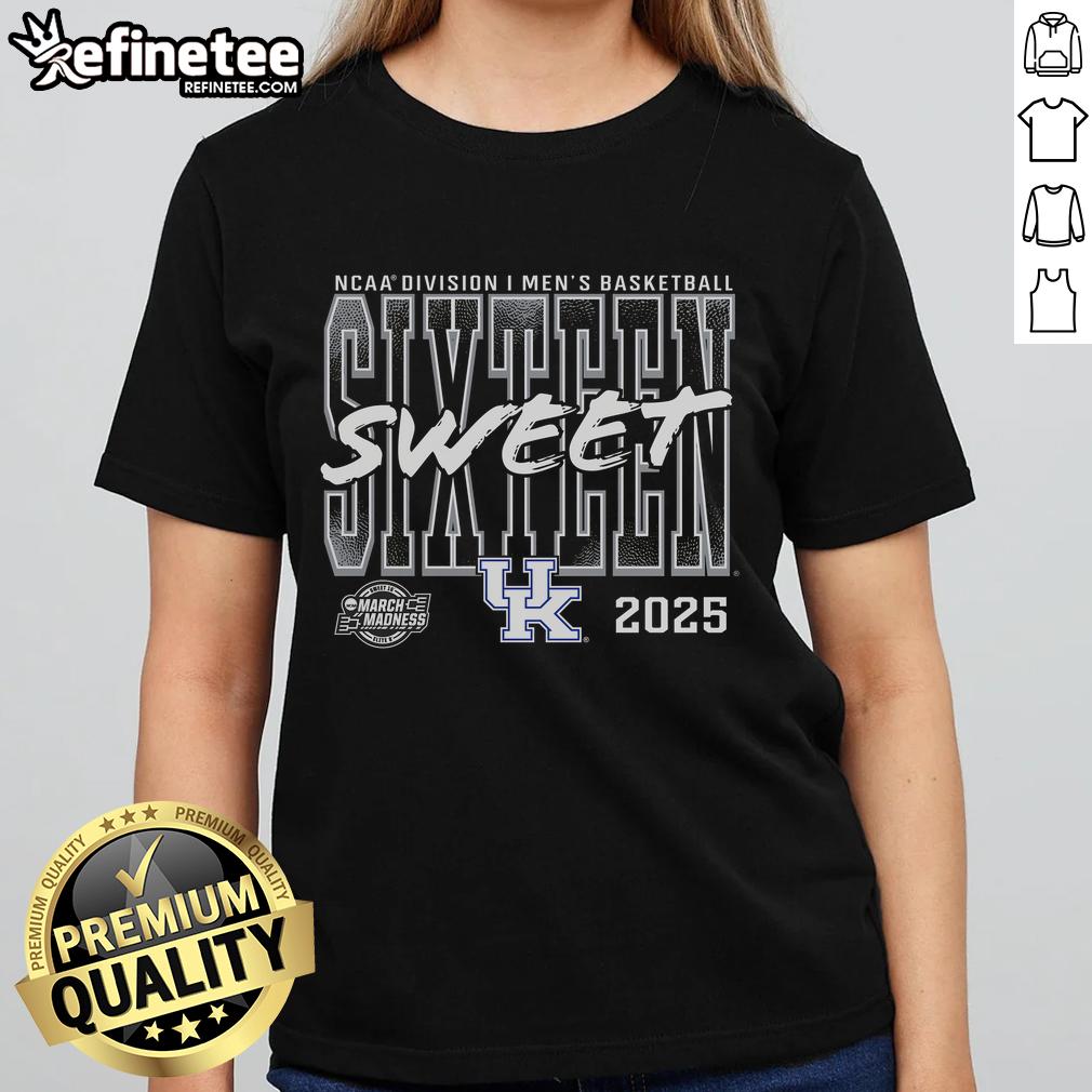 Nice Kentucky Wildcats 2025 NCAA Men's Basketball Tournament March Madness Sweet 16 Ladies-Tee Alt Text: Stylish ladies' tee featuring Nice Kentucky Wildcats design for the 2025 NCAA Men's Basketball Tournament Sweet 16.