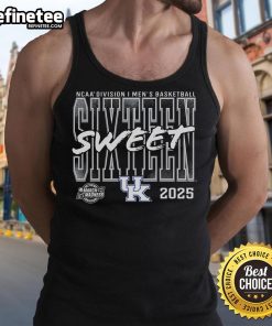Stylish Kentucky Wildcats 2025 NCAA Men's Basketball Tournament Sweet 16 tank top, perfect for March Madness fans.