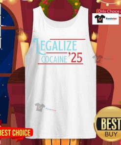 Stylish Nice Legalize Cocaine 25 tank top featuring bold graphics, perfect for making a statement in streetwear fashion.