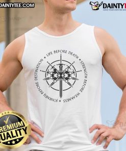 Nice Life Before Death Strength Before Weakness tank top in vibrant colors, perfect for fitness enthusiasts and motivational wear.