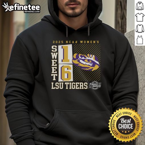 LSU Tigers 2025 NCAA Women's Basketball Tournament hoodie featuring a stylish No Look Pass design for March Madness.
