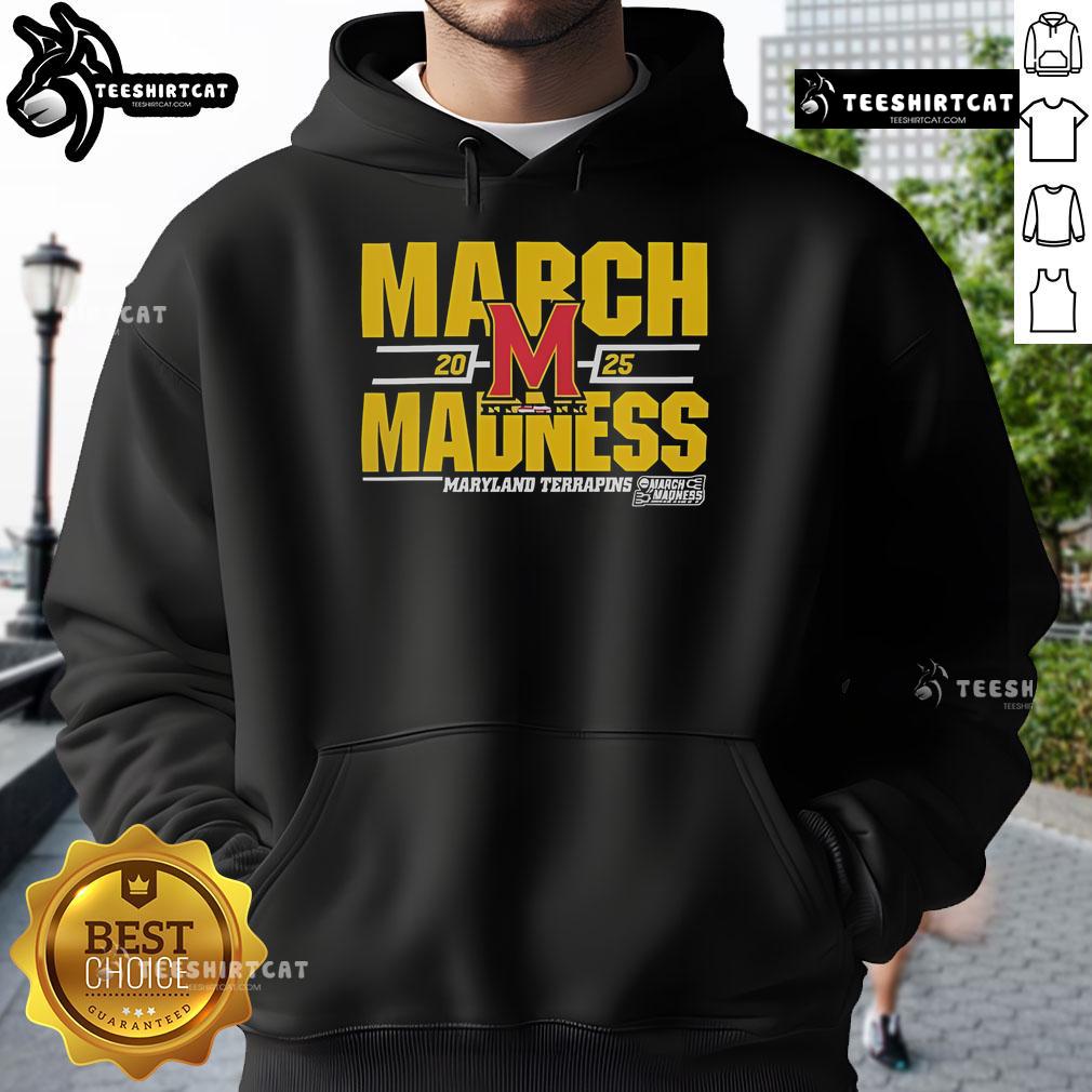 Nice Maryland Terrapins 2025 March Madness D1 Men'S Basketball Hoodie Alt Text: Nice Maryland Terrapins 2025 March Madness D1 Men's Basketball Hoodie in red, showcasing team logo and stylish design.
