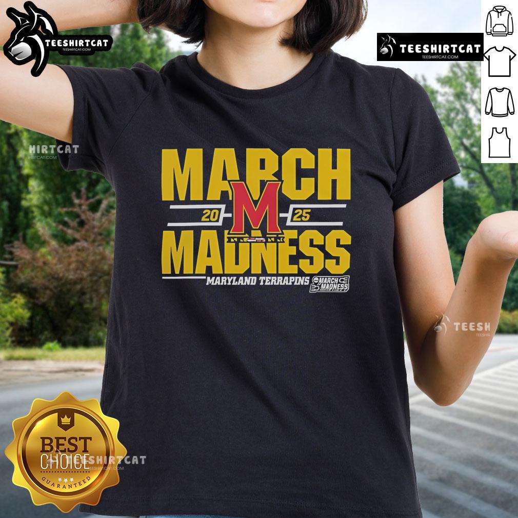 Nice Maryland Terrapins 2025 March Madness D1 Men'S Basketball Ladies Tee Nice Maryland Terrapins 2025 March Madness D1 Men's Basketball Ladies Tee featuring team logo and vibrant colors.