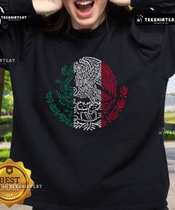 Stylish Nice Mexican Eagle Escudo Mexico Flag Sweatshirt featuring vibrant colors and detailed emblem design.