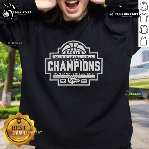 Montana Grizzlies 2025 Big Sky Men's Basketball Conference Tournament Champions sweatshirt design