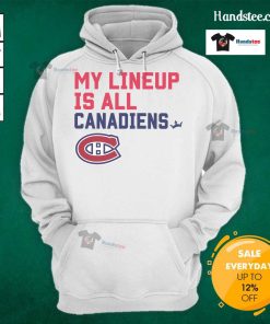 Nice Montreal Canadians My Lineup Hoodie featuring team logo and vibrant colors, perfect for fans and casual wear.