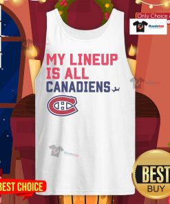 Stylish Nice Montreal Canadiens My Lineup tank top featuring team colors and logo for hockey fans.