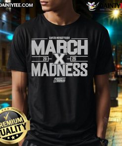 Xavier Musketeers March Madness T-Shirt for NCAA Men's Basketball 2025, featuring bold team colors and logo design.