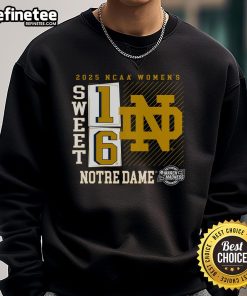 Notre Dame Fighting Irish 2025 NCAA Women's Basketball Tournament sweatshirt featuring a no-look pass design for March Madness.