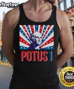 Retro tank top featuring George Washington design from Nice Potus collection, perfect for casual wear.