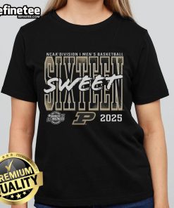 Alt Text: Nice Purdue Boilermakers 2025 NCAA Men's Basketball Tournament Sweet 16 ladies tee, perfect for March Madness fans.