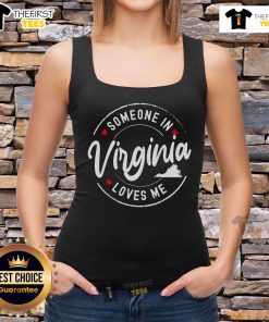 Nice Someone In Virginia Loves Me Tank Top featuring a colorful heart design, perfect for casual summer wear.