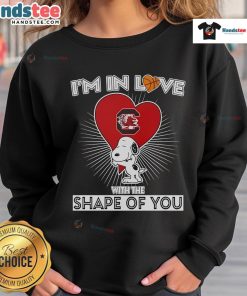 Cozy Nice South Carolina Gamecocks sweatshirt featuring 'I'm In Love With The Shape Of You' design, perfect for fans.