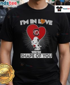 South Carolina Gamecocks 'I'M In Love With The Shape Of You' T-Shirt featuring team colors and stylish design.