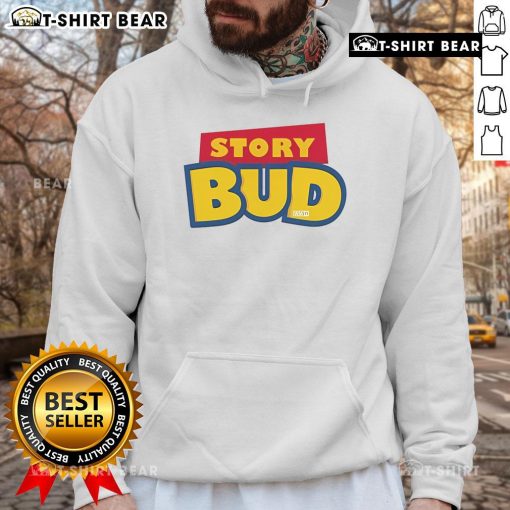 Cozy Nice Story Bud Hoodie featuring a playful design, perfect for casual wear and expressing your unique style.
