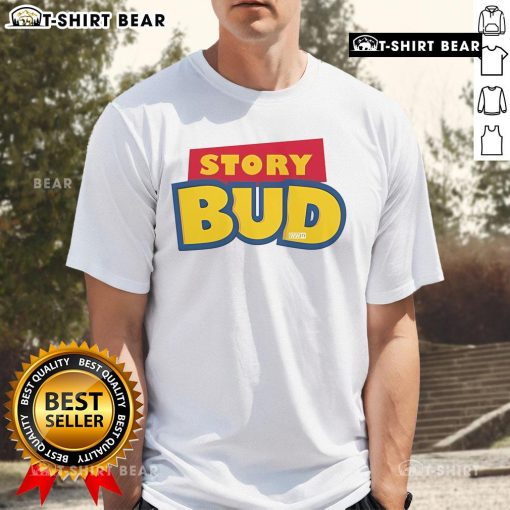 Nice Story Bud T-Shirt featuring a colorful graphic design, perfect for casual wear and storytelling enthusiasts.