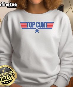 Cozy Nice Top Cunt Sweatshirt featuring bold graphic design, perfect for casual wear and statement fashion.