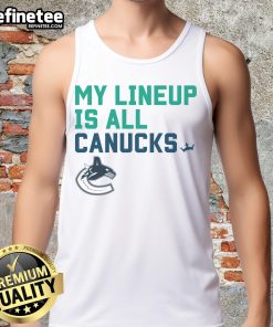 Stylish Nice Vancouver Canucks My Lineup tank top featuring team colors and logo, perfect for game day wear.