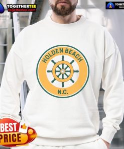 Nice vintage Holden Beach North Carolina sweatshirt featuring a classic design and beach-themed graphics.