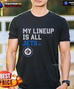 Stylish Winnipeg Jets My Lineup T-Shirt featuring team colors and logo, perfect for fans and game day attire.