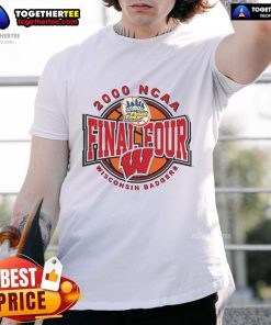Alt Text: Nice Wisconsin Badgers 2000 NCAA Final Four T-Shirt featuring team colors and logo, perfect for college sports fans.