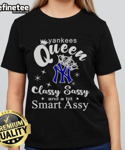 Classy and sassy ladies tee featuring 'Nice Yankees Queen' design, perfect for stylish fans and smart fashion statements.