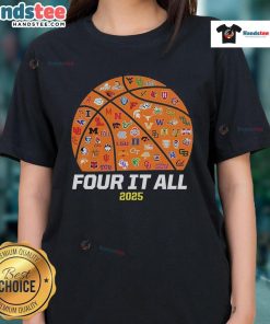 Official 2025 NCAA Women's Basketball Tournament March Madness Catch & Shoot Ladies Tee in vibrant colors, perfect for fans.