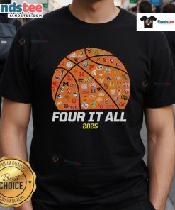 Alt Text: Official 2025 NCAA Women's Basketball Tournament March Madness Catch & Shoot T-Shirt in vibrant colors and sporty design.