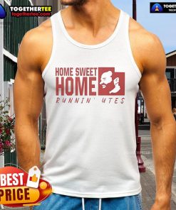 Official Alex Jensen Home Sweet Home Runnin' Utes tank top featuring team colors and logo for fans and athletes.