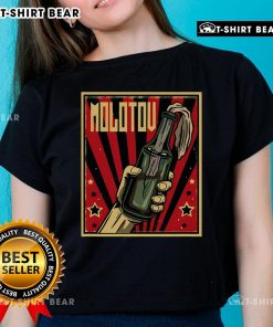 Official Anarchy Molotov Cocktail Revolution Rage Ladies Tee with bold graphic design for stylish rebellion.