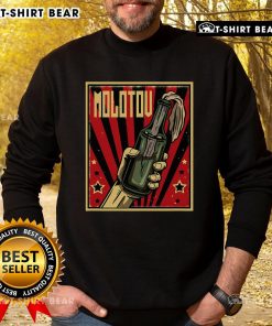Alt Text: Official Anarchy Molotov Cocktail Revolution Rage Sweatshirt featuring bold graphics and a modern streetwear style.