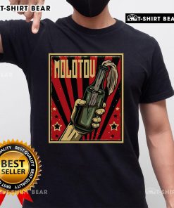 Alt Text: Official Anarchy Molotov Cocktail Revolution & Rage T-Shirt featuring bold graphics and edgy design for activists.