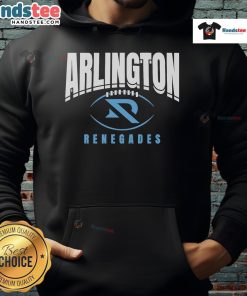 Official Arlington Renegades Football Outline Logo Hoodie featuring a bold design for fans of the XFL team.