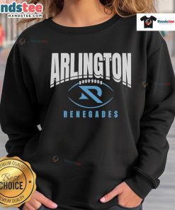 Official Arlington Renegades Football Outline Logo Sweatshirt featuring the team's logo on a cozy fabric.