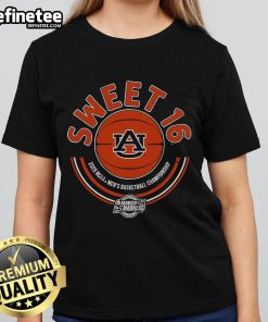 Official Auburn Basketball 2025 Sweet Sixteen ladies tee featuring team colors and logo, perfect for fans and supporters.
