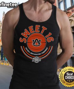 Official Auburn Basketball 2025 Sweet Sixteen tank top featuring team colors and logo, perfect for fans and celebrations.