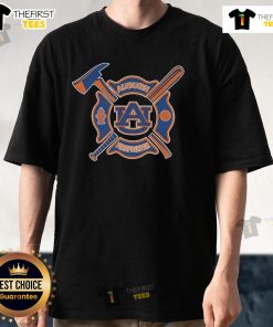 Alt Text: Official Auburn Tigers Firefighter T-Shirt featuring vibrant team colors and firefighter emblem, perfect for fans.