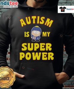 Craig Tucker hoodie featuring 'Autism Is My Super Power' design, perfect for showing support and celebrating neurodiversity.