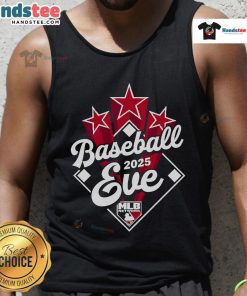 Official Baseball Eve 2025 MLB Network logo tank top featuring vibrant design for baseball fans and enthusiasts.