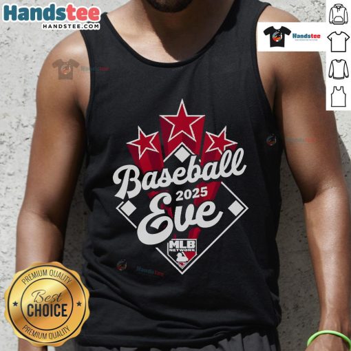 Official Baseball Eve 2025 MLB Network logo tank top featuring vibrant design for baseball fans and enthusiasts.