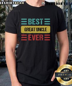 Official Best Great Uncle Ever T-Shirt featuring a fun design, perfect gift for proud great uncles.