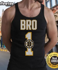 Official Boston Bruins Number 1 Bro Tank Top for fans, featuring bold team graphics and a comfortable fit for game days.